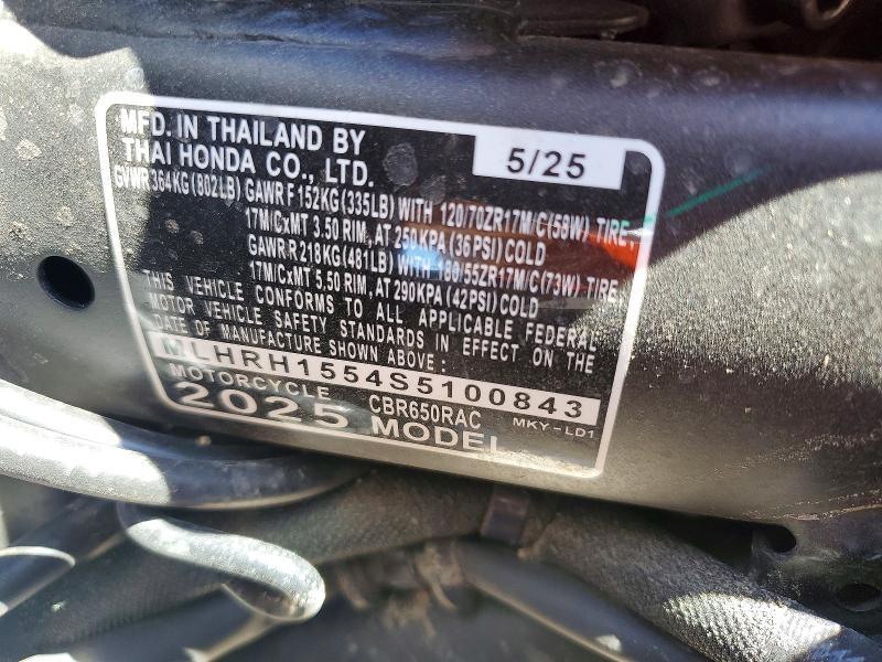 2025 Honda CBR650 R