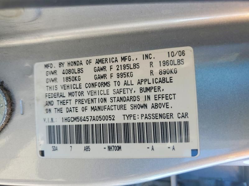 2007 Honda Accord lx