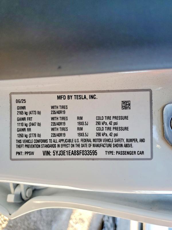 2025 Tesla Model 3