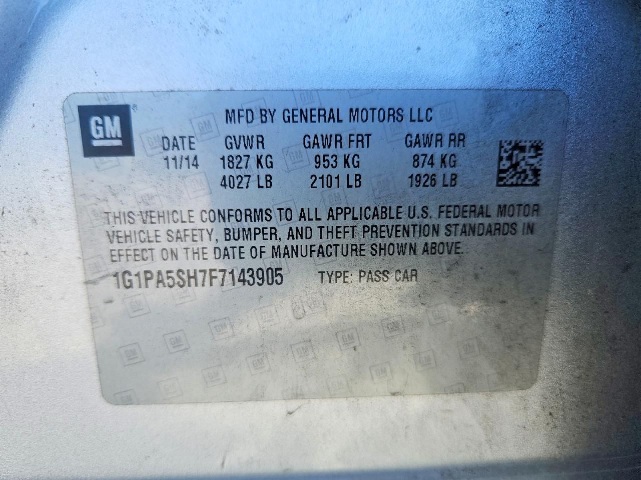 2015 Chevrolet Cruze ls