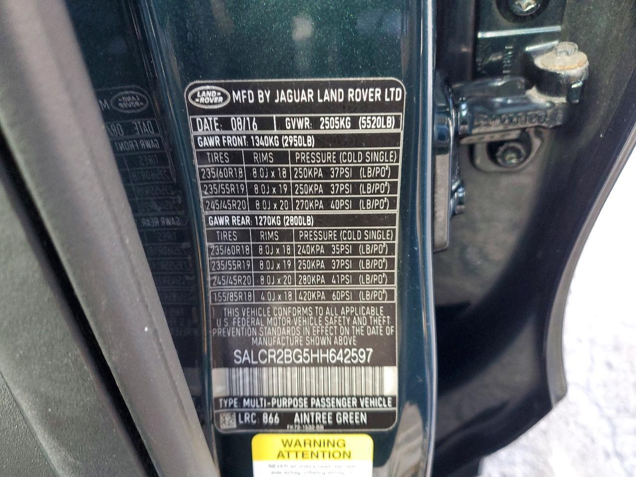 2017 Land Rover Discovery Sport hse