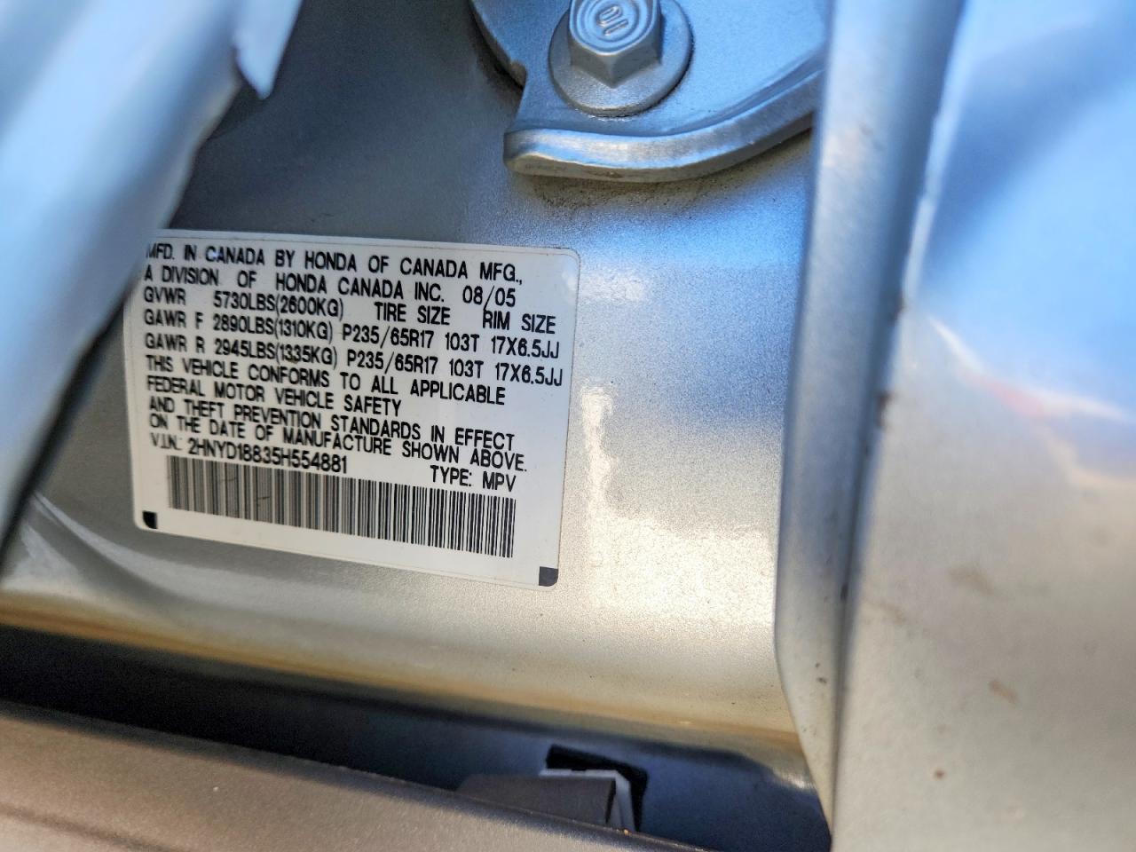 2005 Acura Mdx Touring