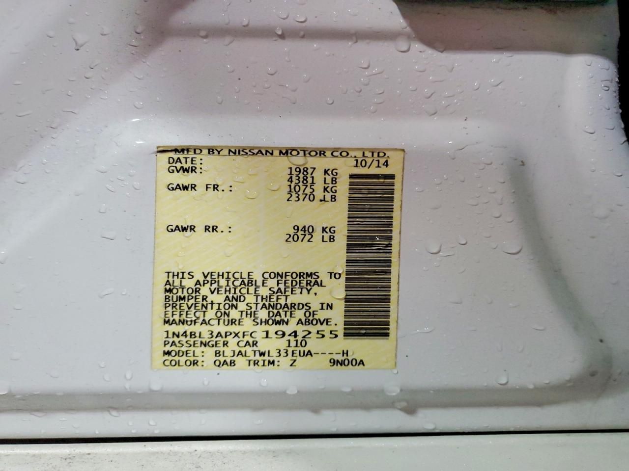 2015 Nissan Altima 3.5s