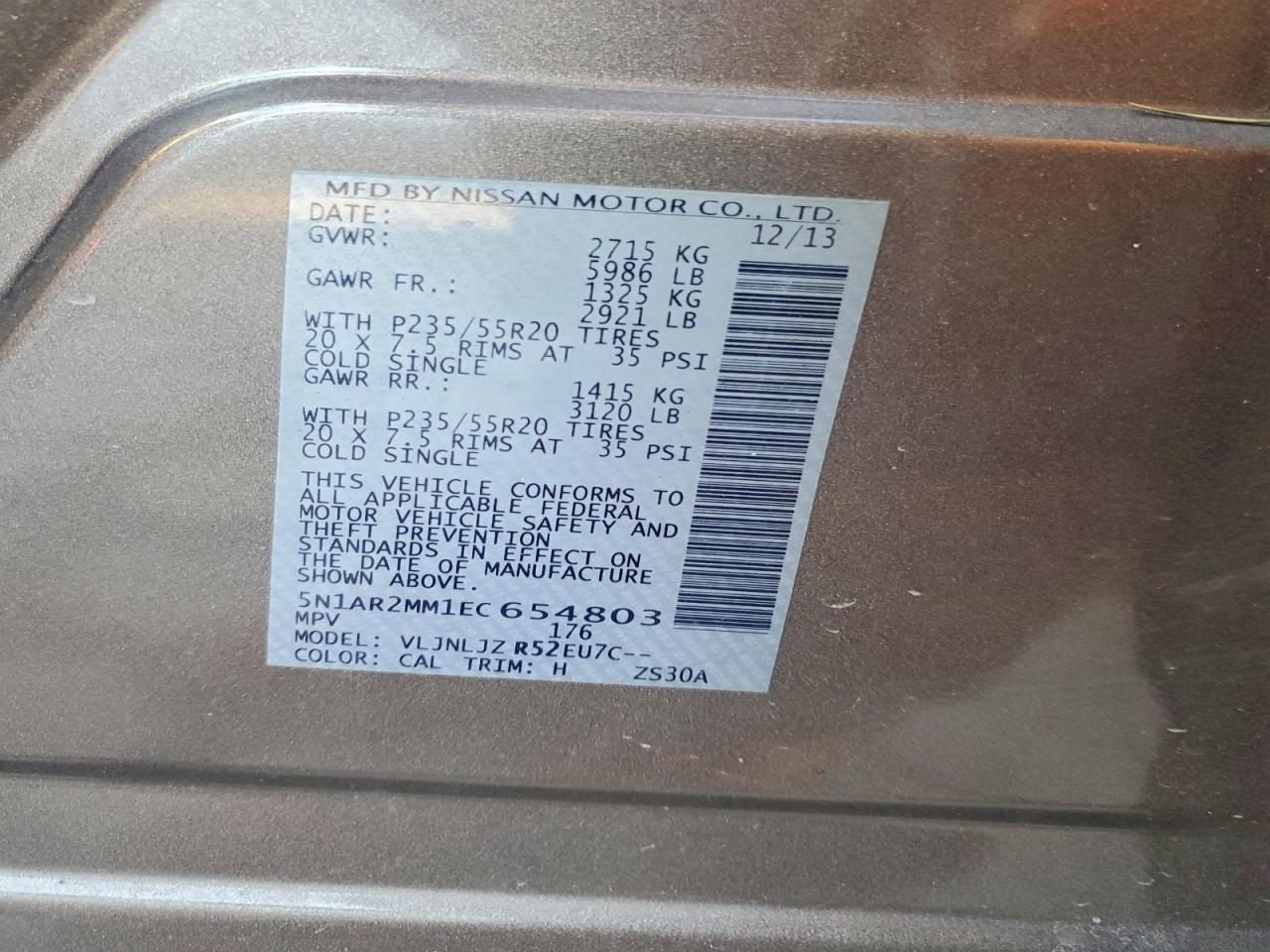 2014 Nissan Pathfinder s