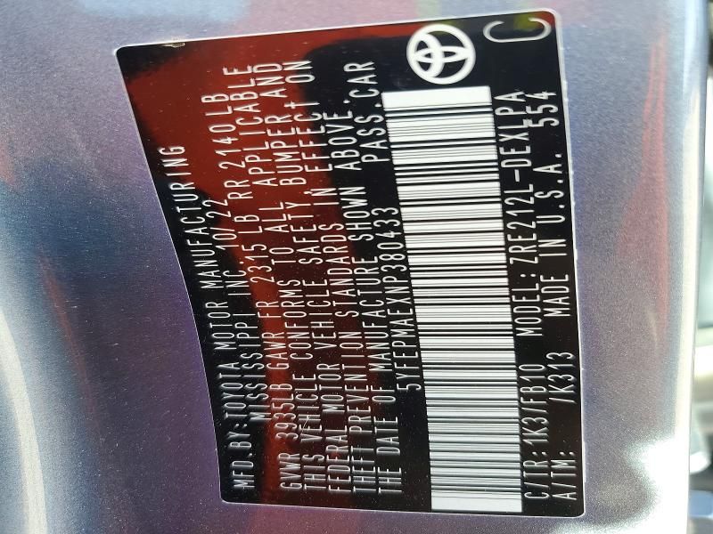 2022 Toyota Corolla le