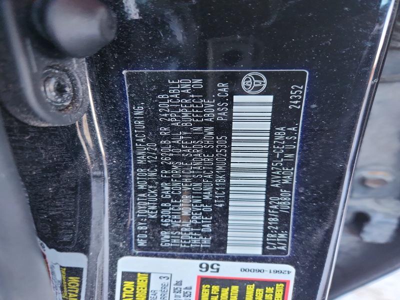 2021 Toyota Camry le