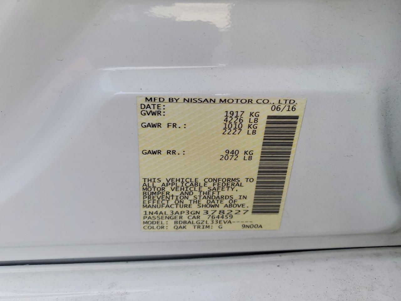 2016 Nissan Altima 2.5