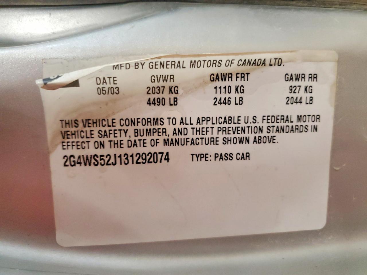 2003 Buick Century Custom