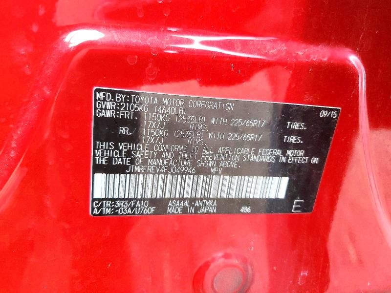 2015 Toyota Rav4 xle