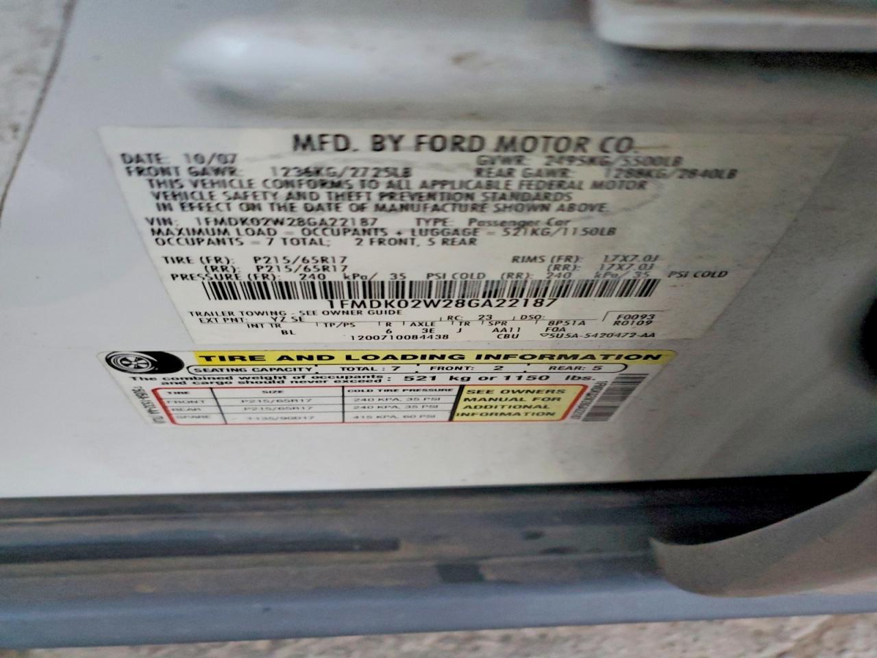 2008 Ford Taurus x sel