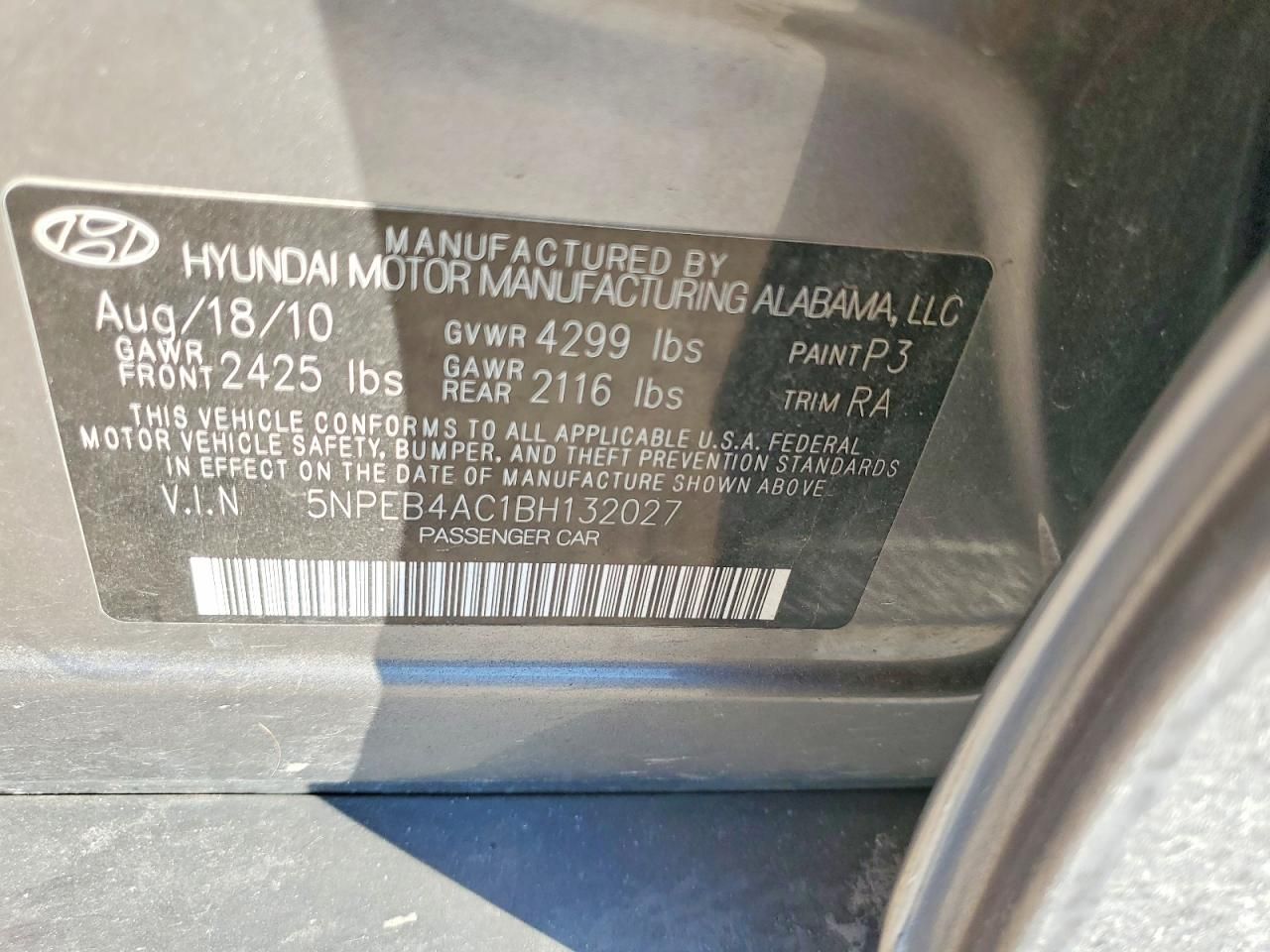 2011 Hyundai Sonata gls