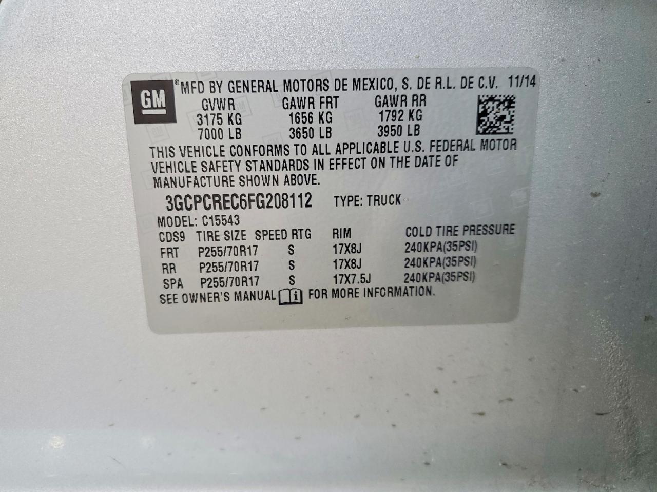 2015 Chevrolet Silverado C1500 LT