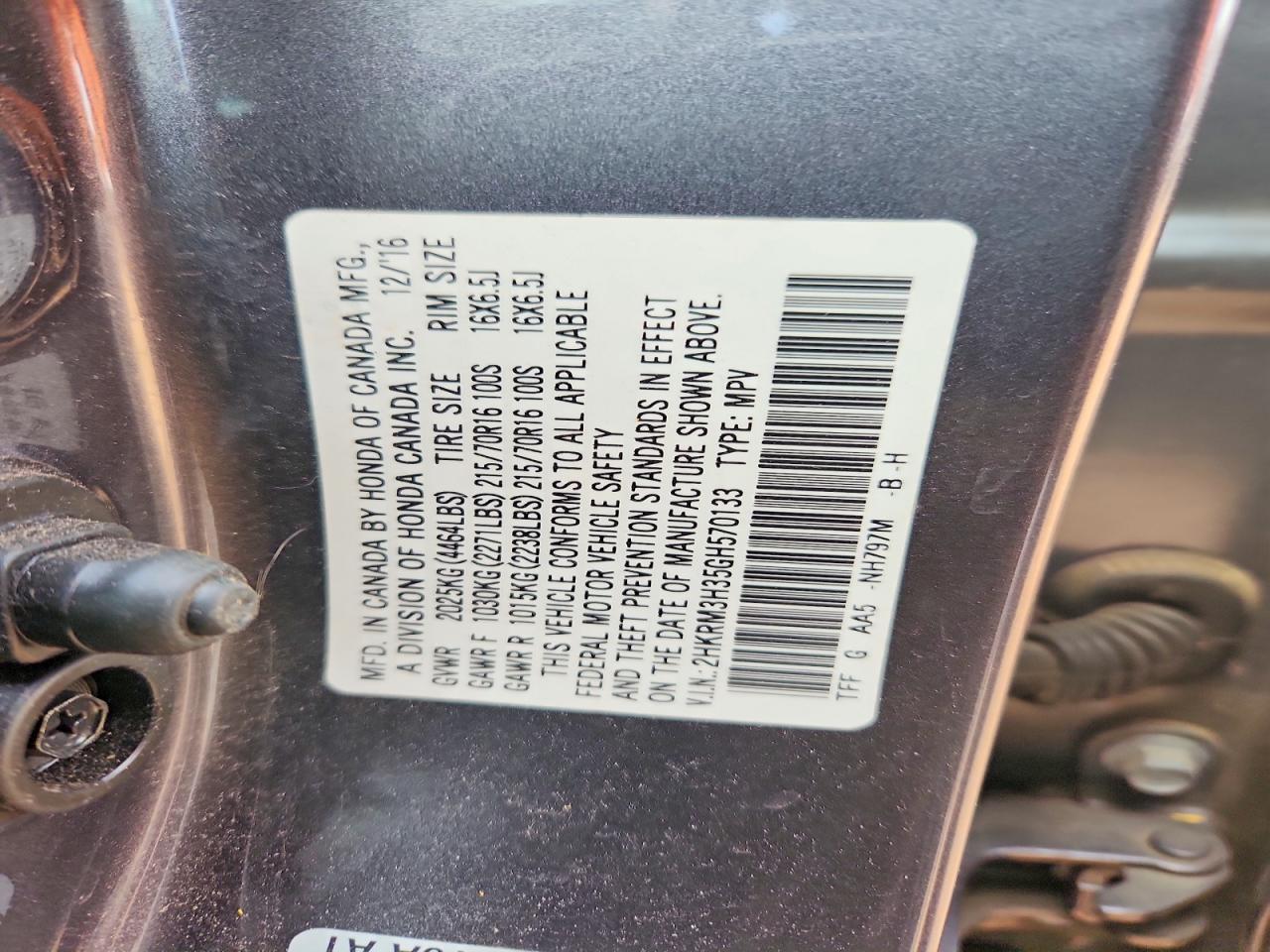 2016 Honda Cr-v lx