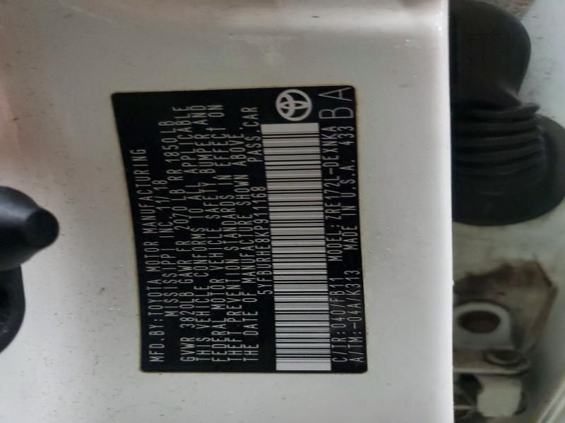 2019 Toyota Corolla l