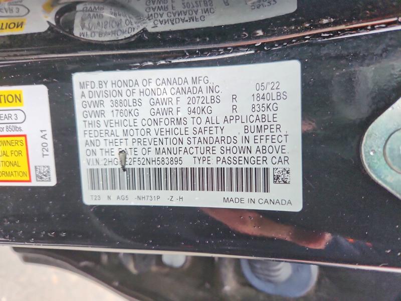 2022 Honda Civic Sport