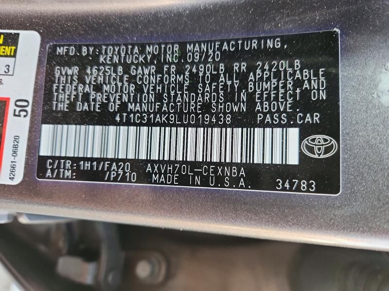 2020 Toyota Camry le