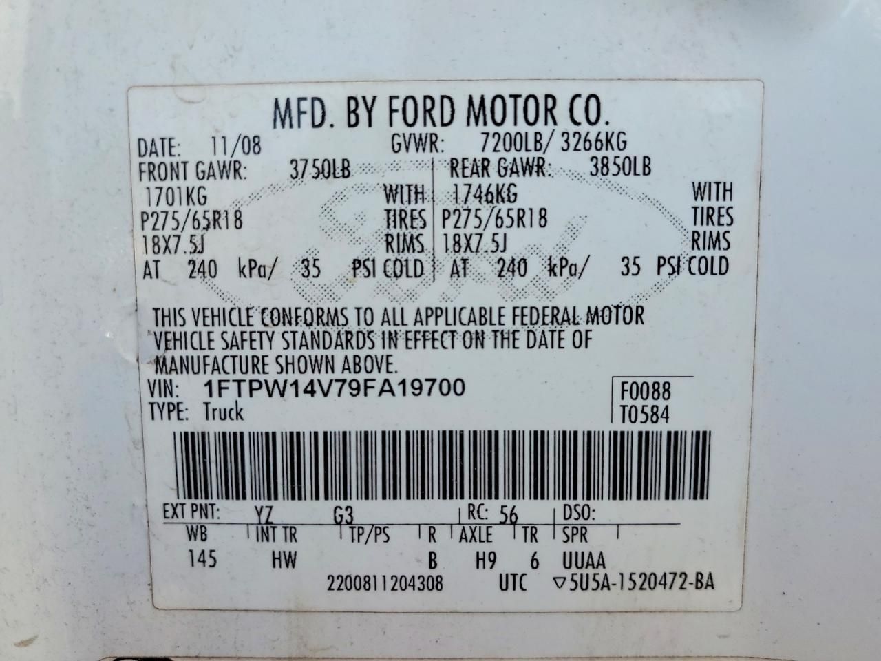 2009 Ford F150 Supercrew