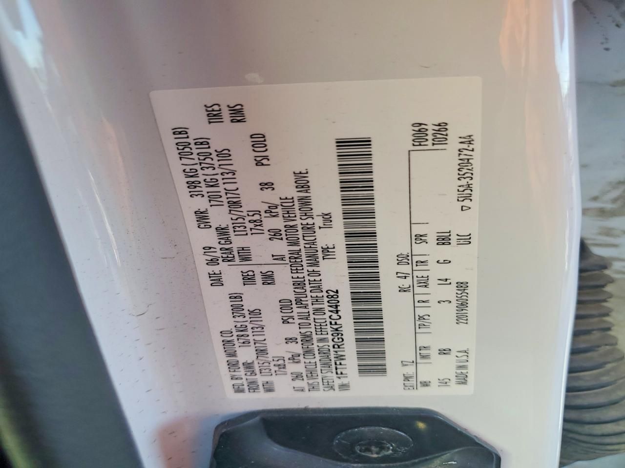 2019 Ford F150 Raptor