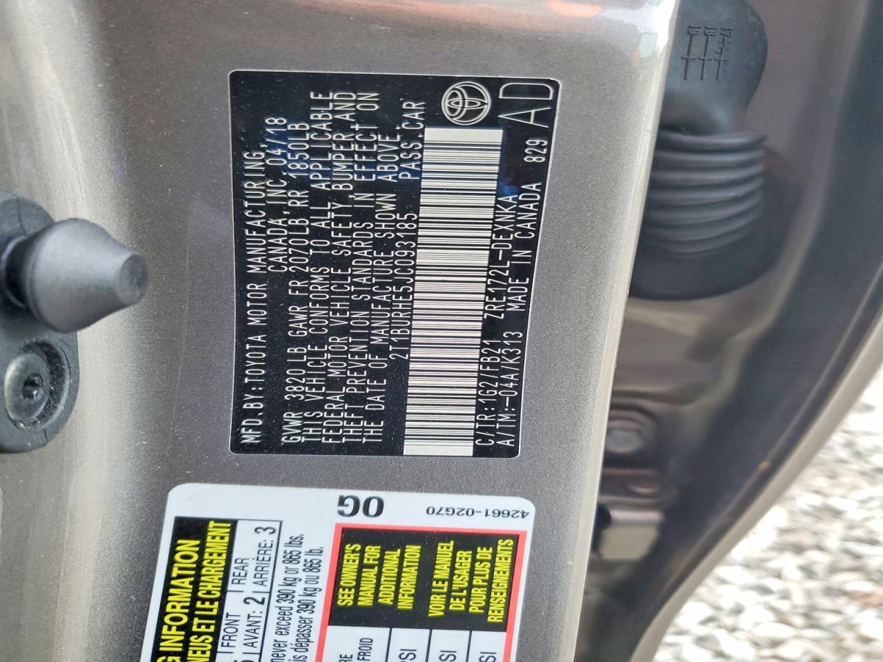 2018 Toyota Corolla l