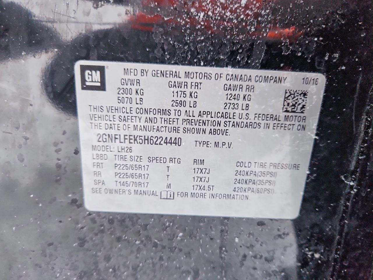 2017 Chevrolet Equinox lt