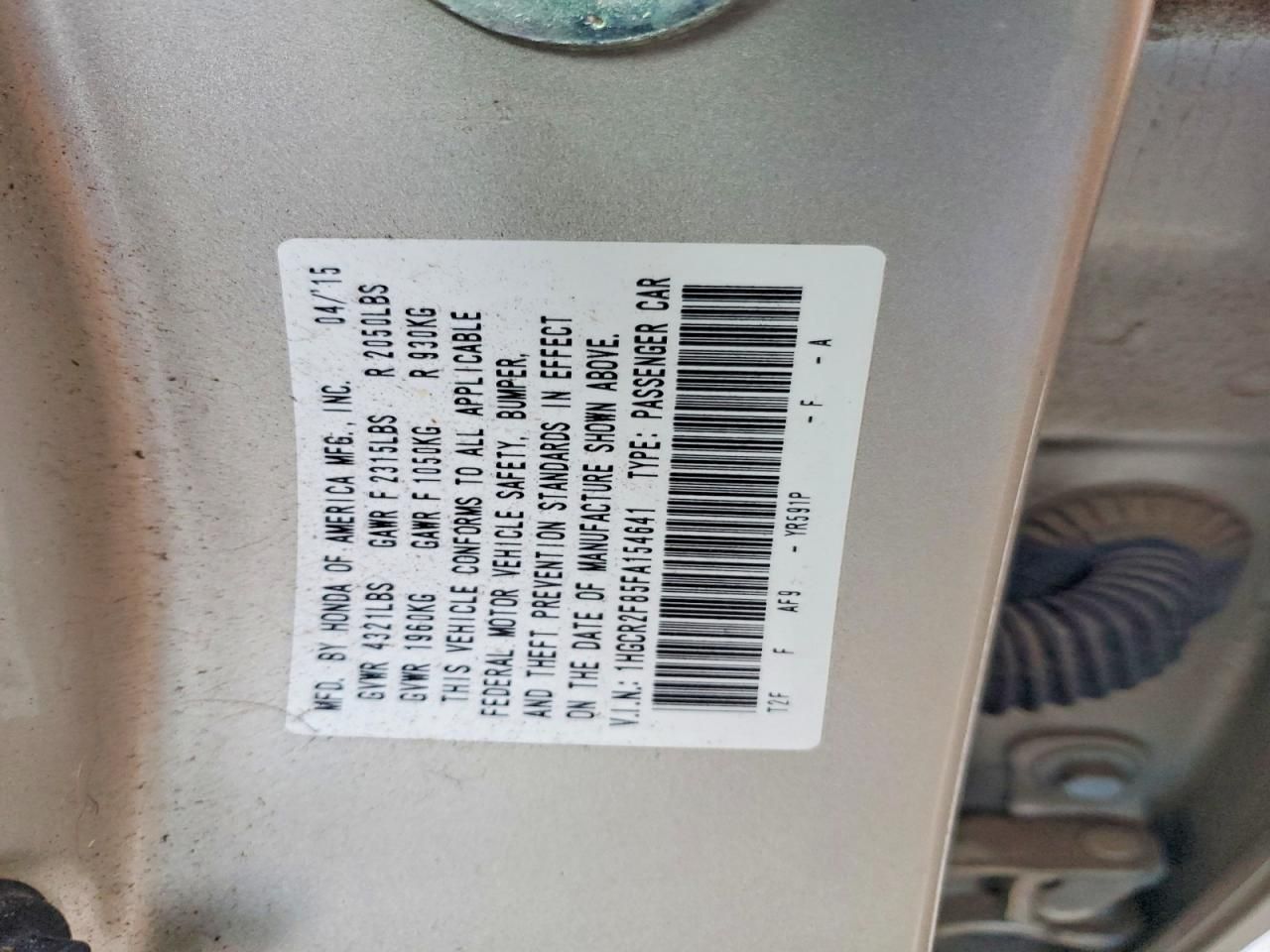 2015 Honda Accord exl