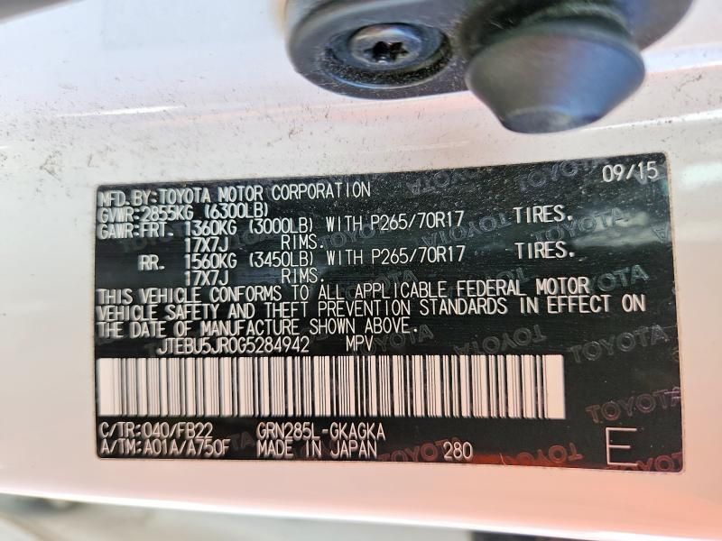 2016 Toyota 4runner Sr5/sr5 Premium