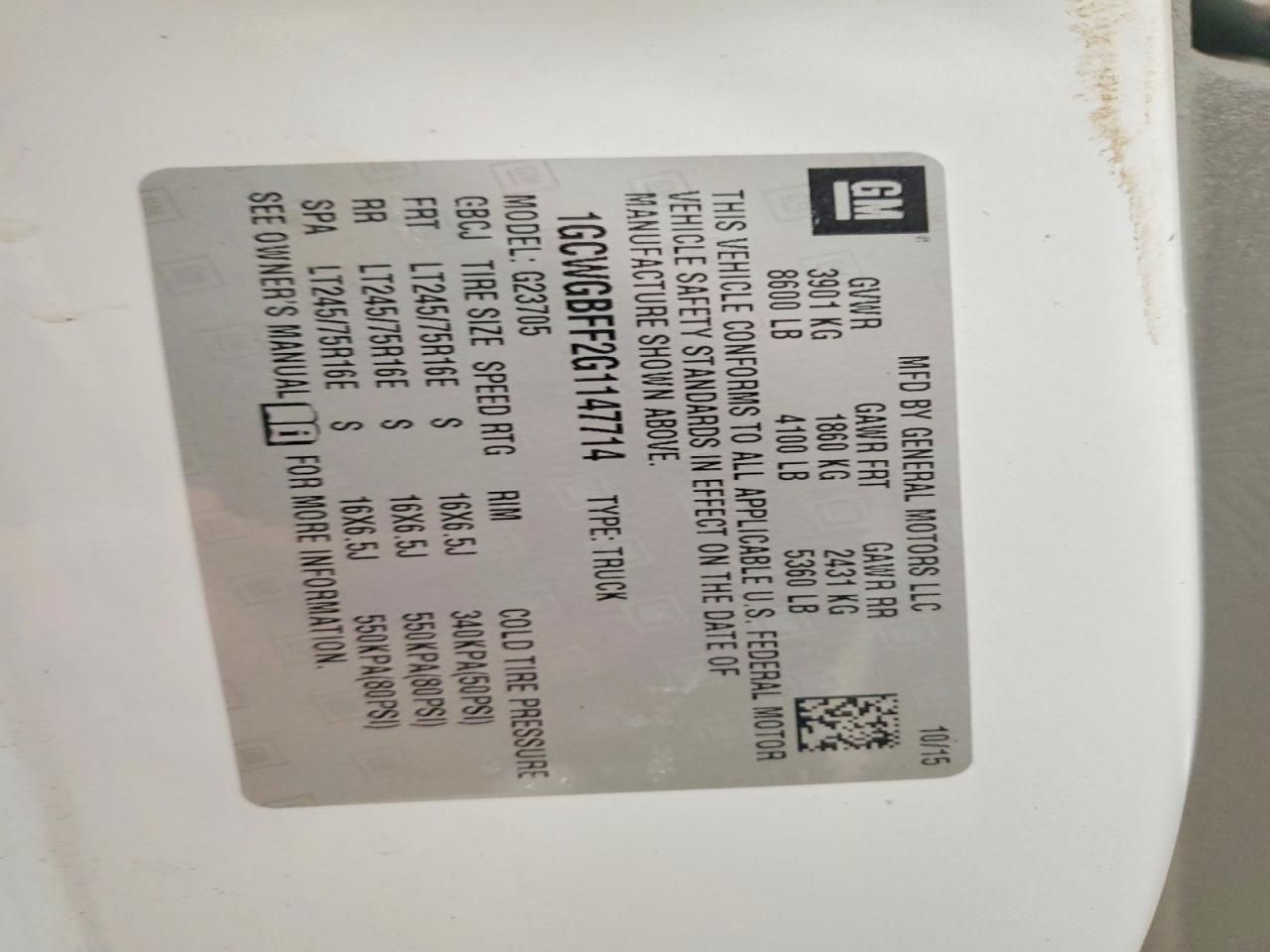 2016 Chevrolet Express G2500 Delivery Van