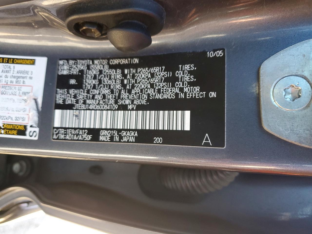 2006 Toyota 4runner SR5