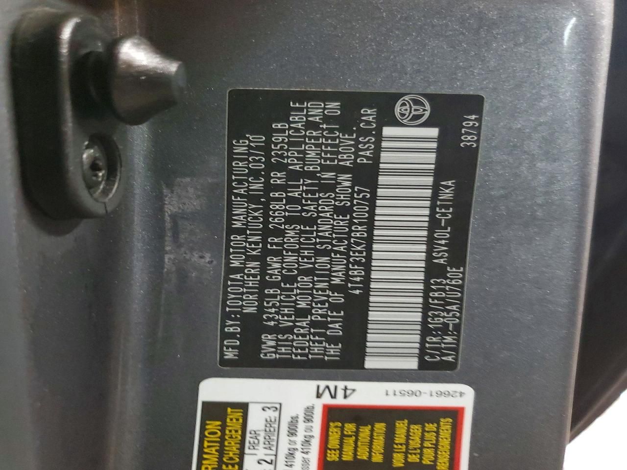 2011 Toyota Camry Base