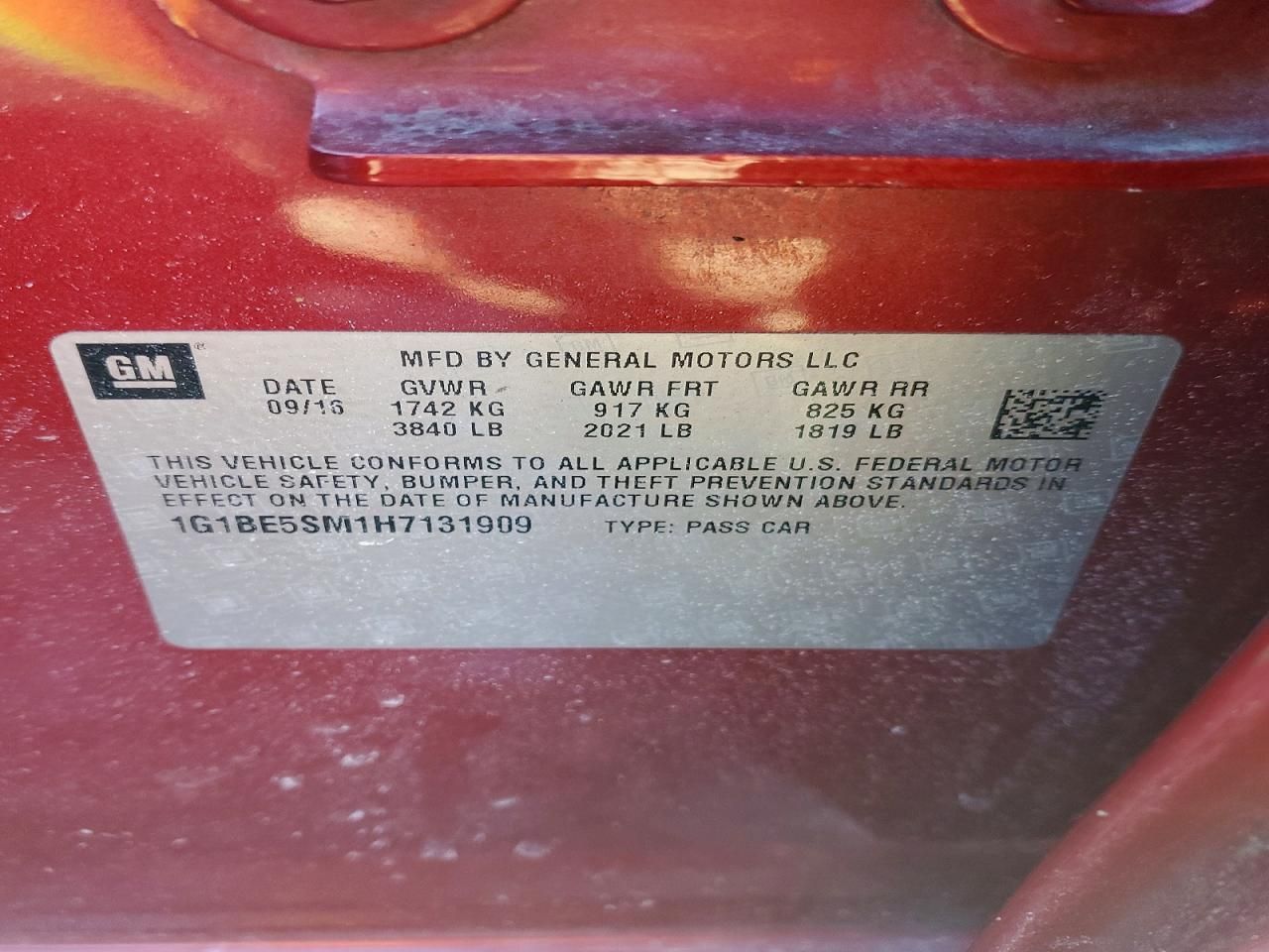 2017 Chevrolet Cruze lt