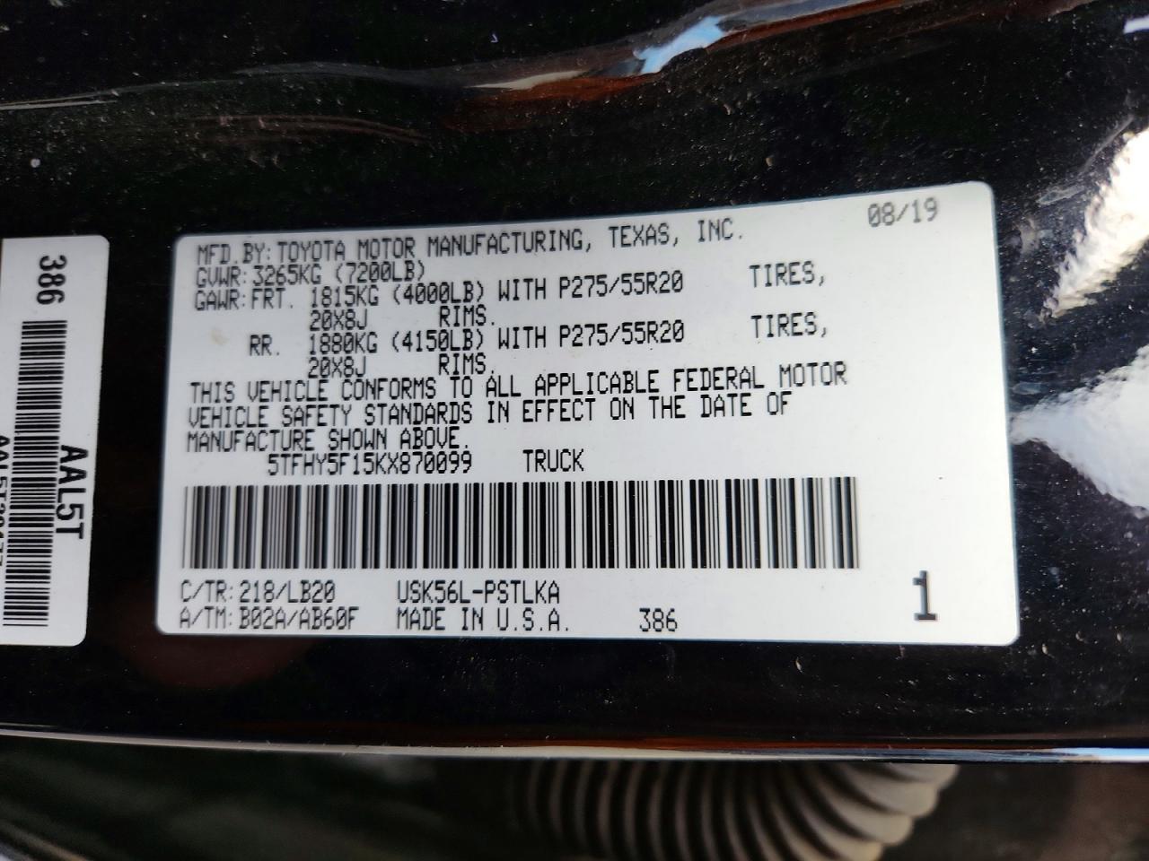 2019 Toyota Tundra Limited