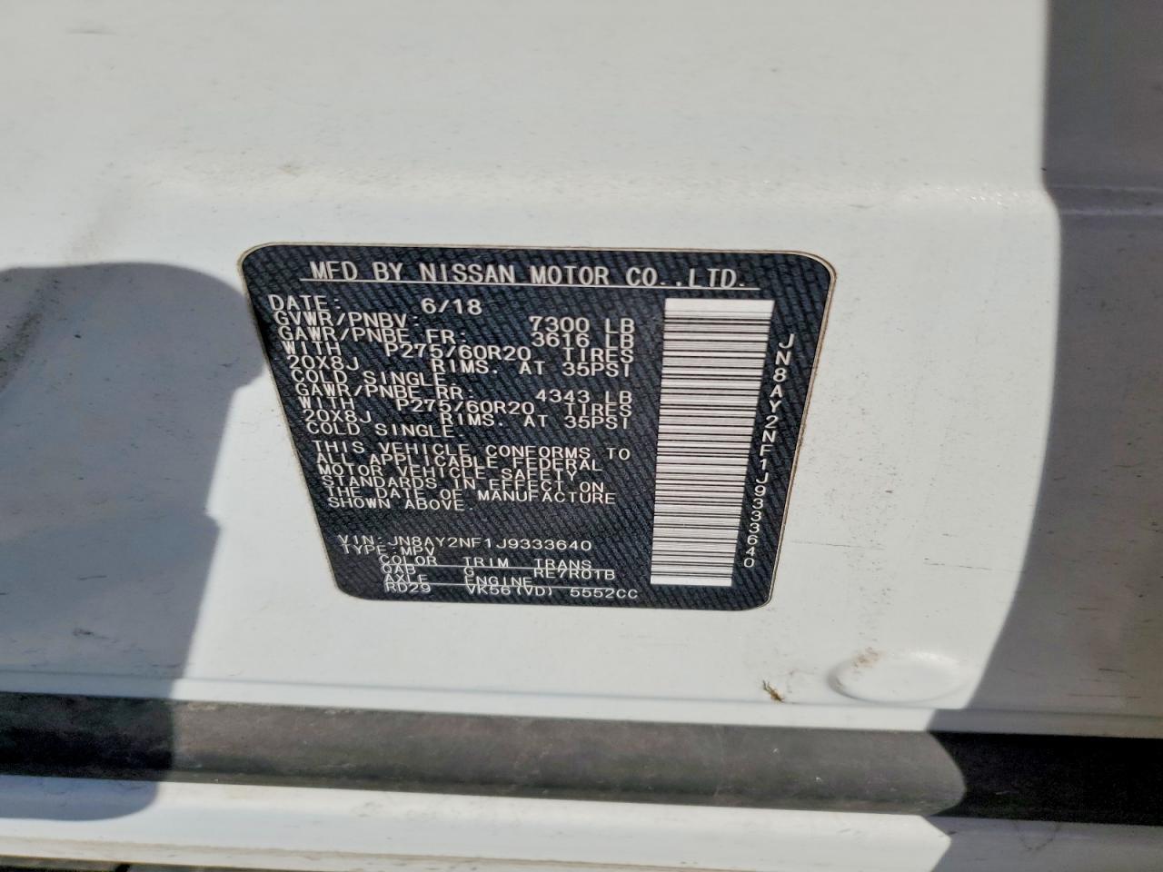 2018 Nissan Armada Platinum