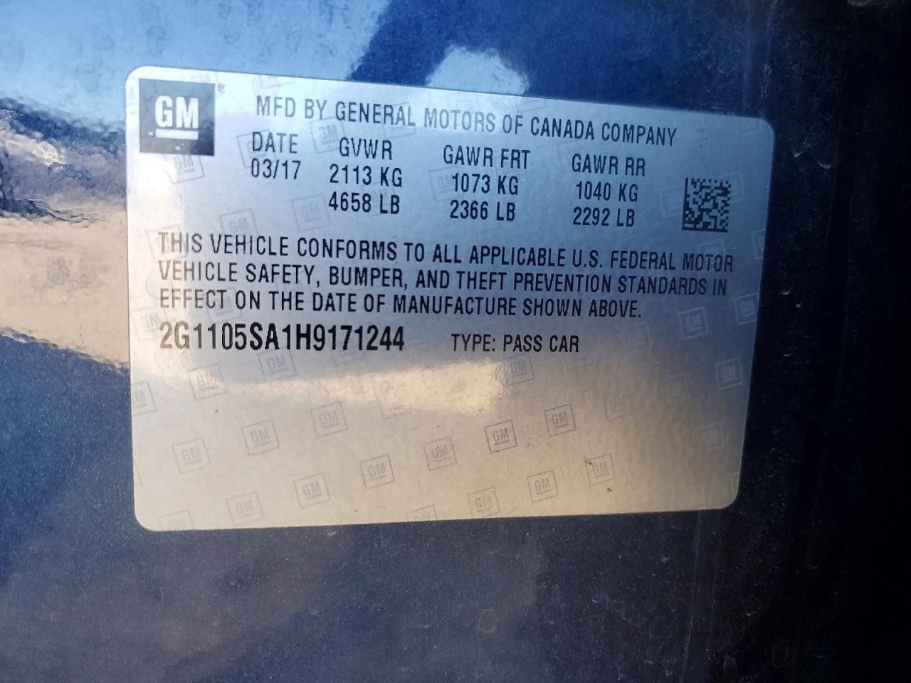 2017 Chevrolet Impala lt