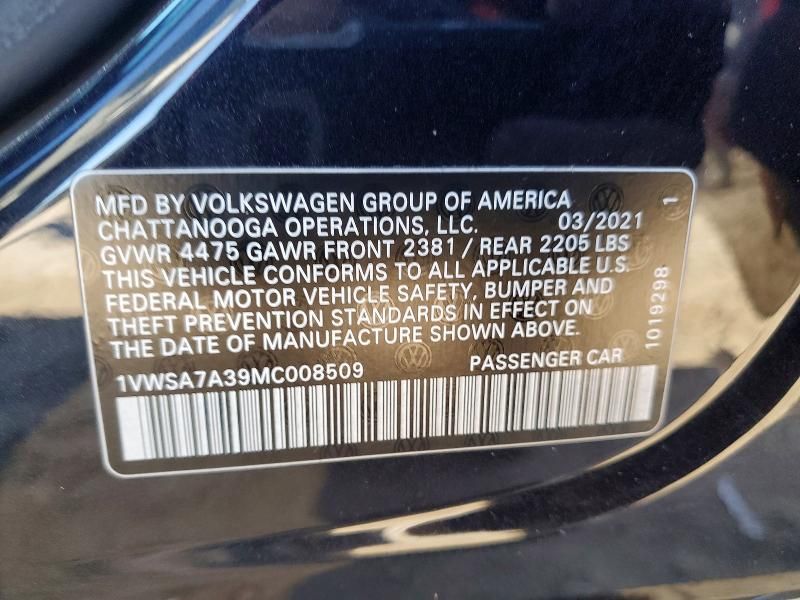 2021 Volkswagen Passat se