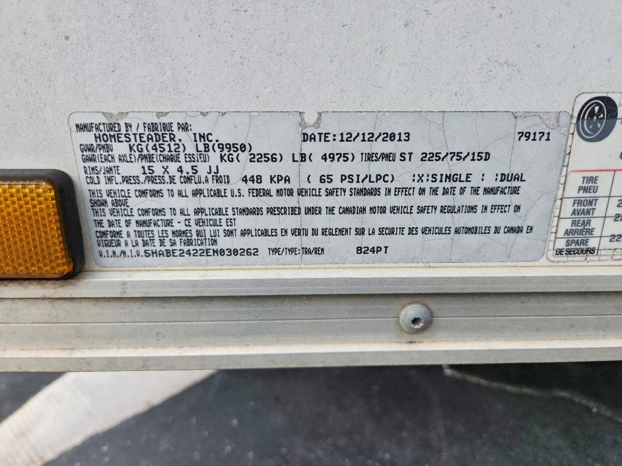 2014 Homestead 2013 Homesteader 824PT Enclosed Cargo Trailer