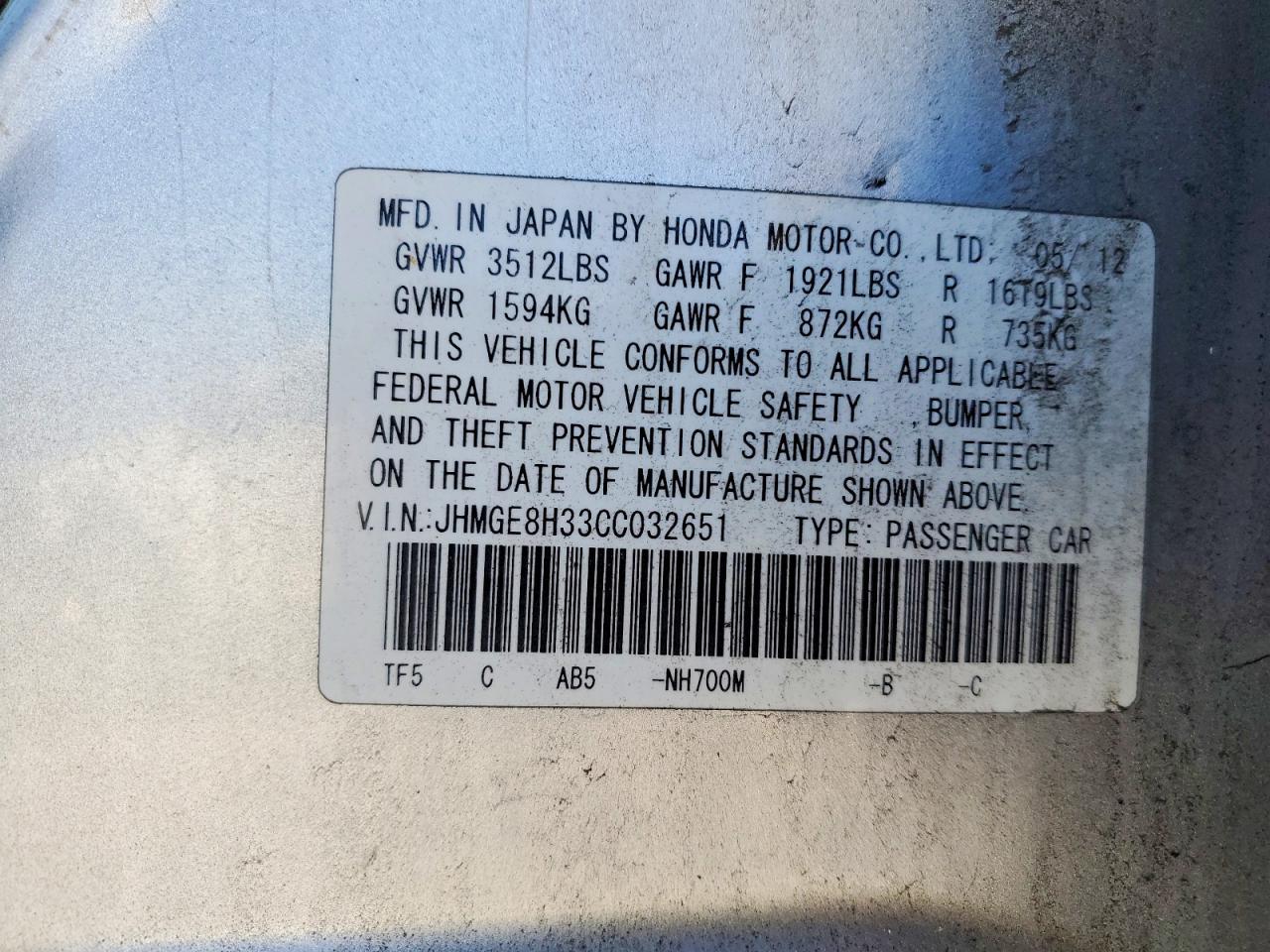 2012 Honda FIT