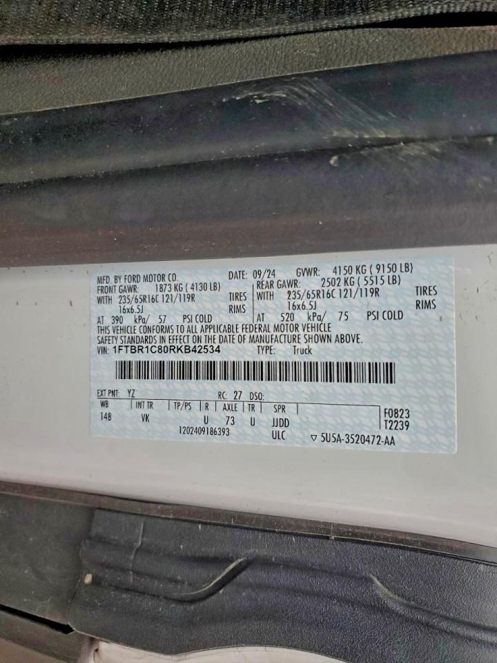 2024 Ford Transit 250 Utility / Service Van