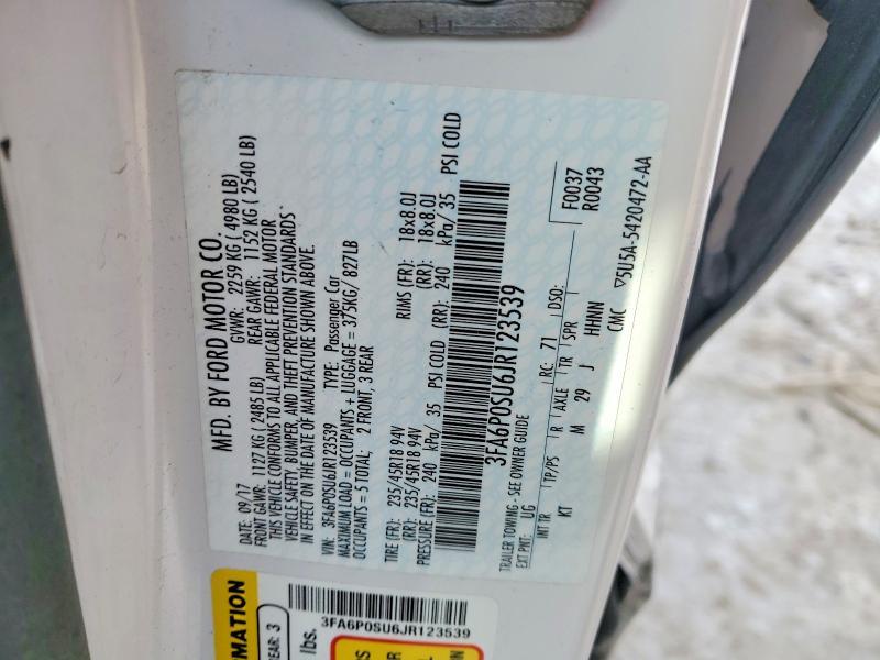 2018 Ford Fusion Titanium/platinum Phev