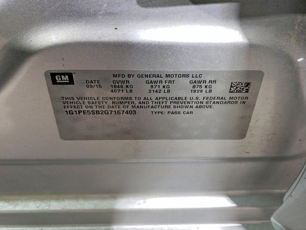 2016 Chevrolet Cruze Limited lt