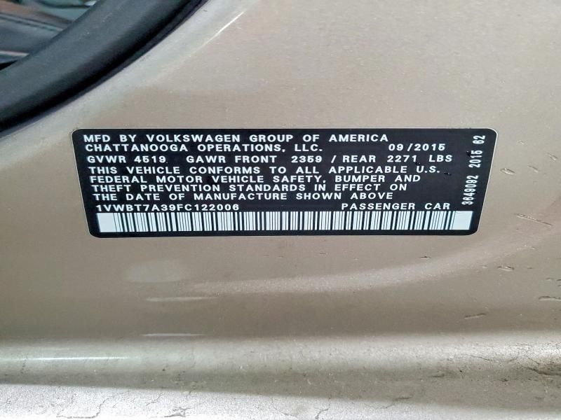 2015 Volkswagen Passat se