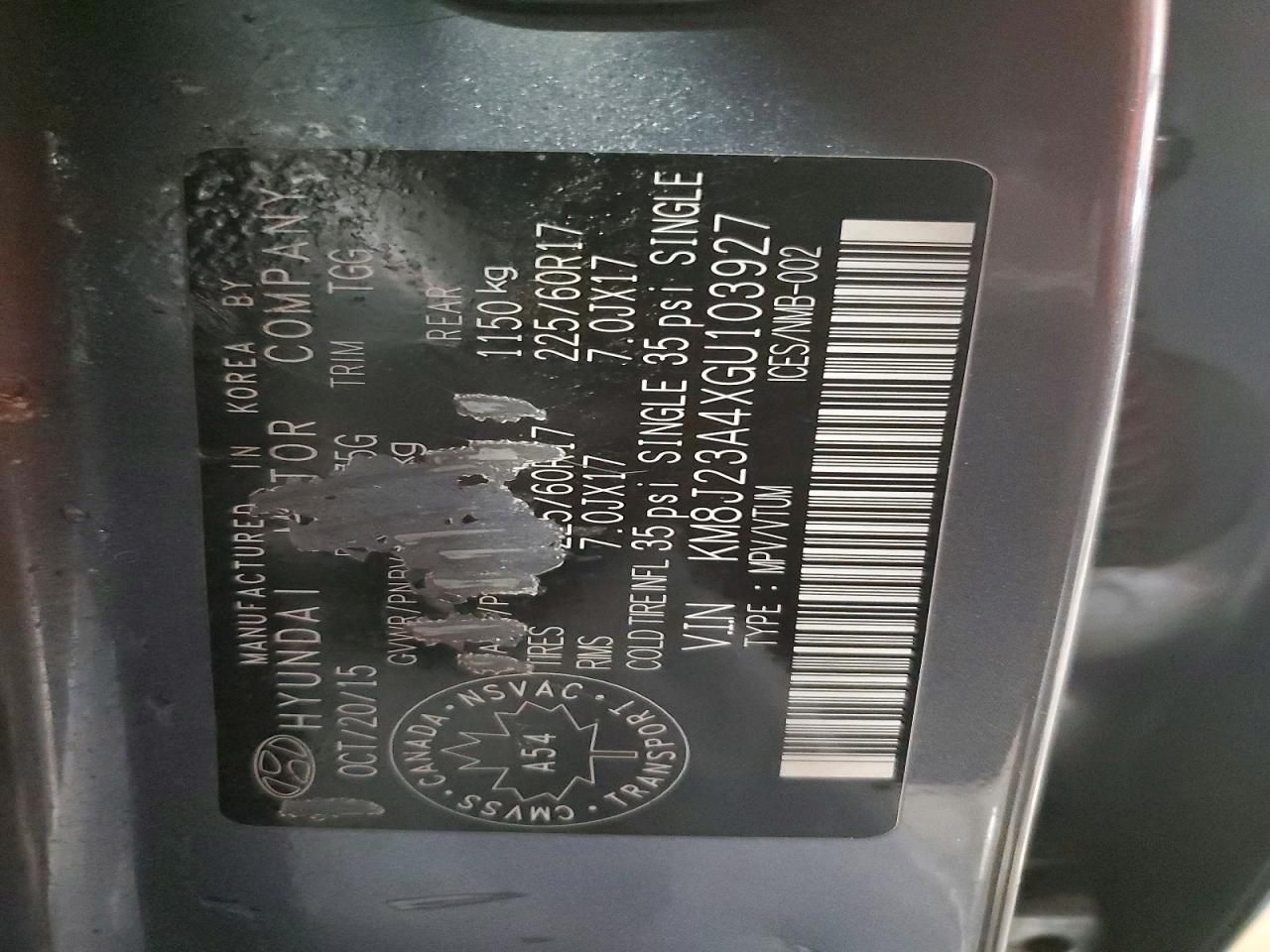 2016 Hyundai Tucson se