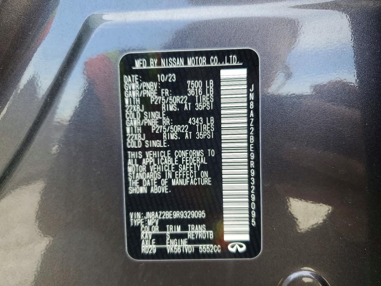 2024 Infiniti Qx80 Sensory