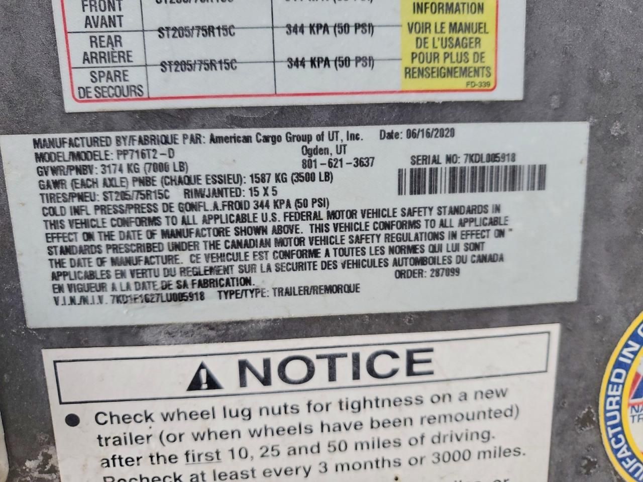 2020 Haulmark PP716T2-D Enclosed Cargo Trailer