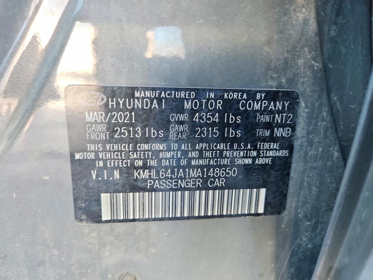 2021 Hyundai Sonata sel