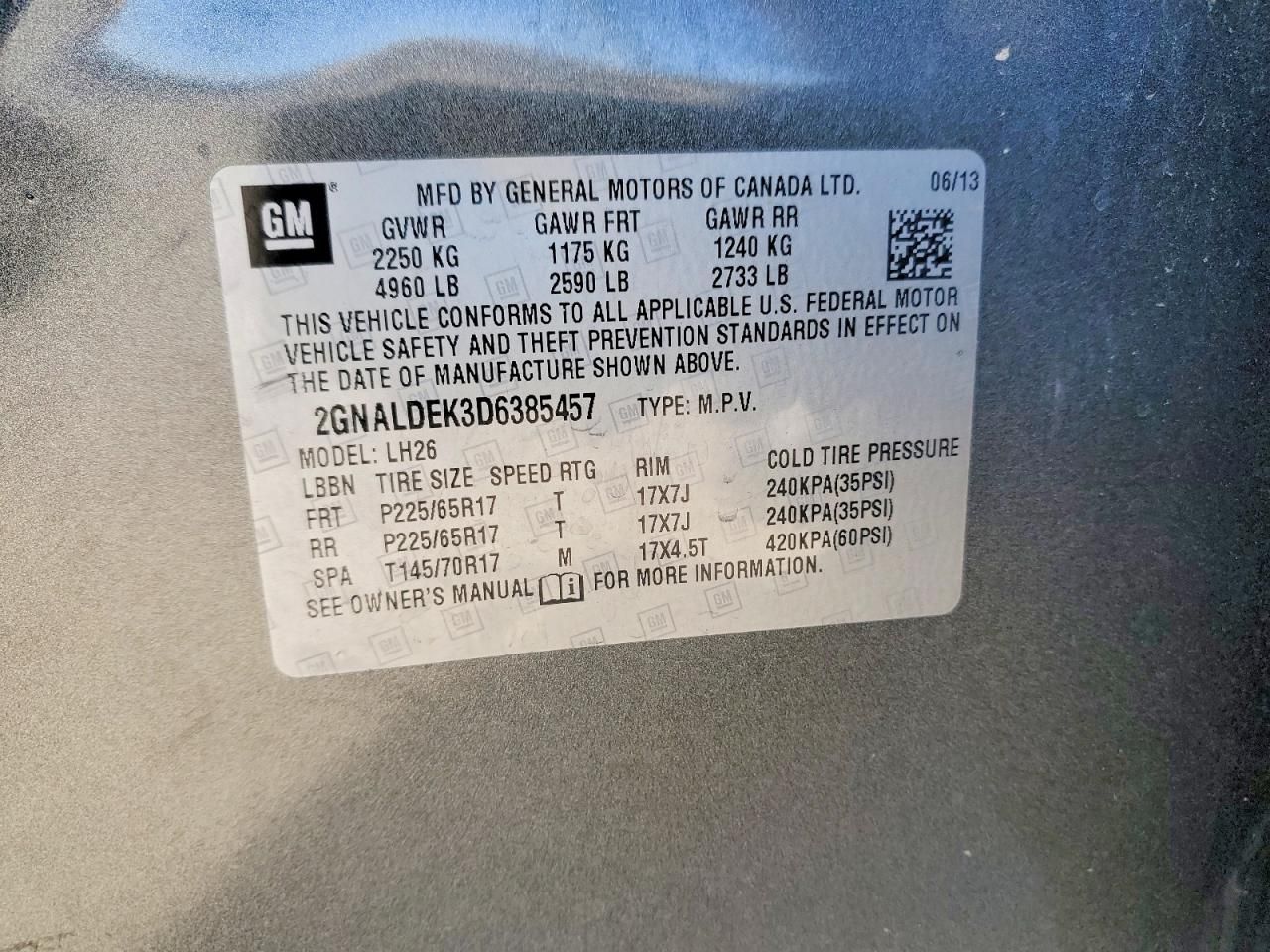 2013 Chevrolet Equinox lt