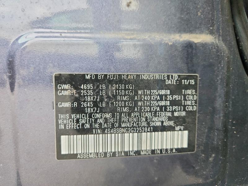 2016 Subaru Outback 2.5i Limited
