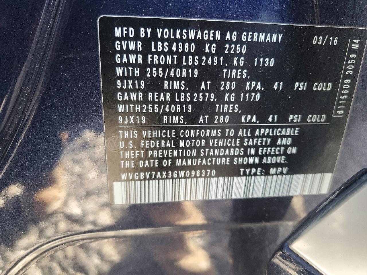 2016 Volkswagen Tiguan s