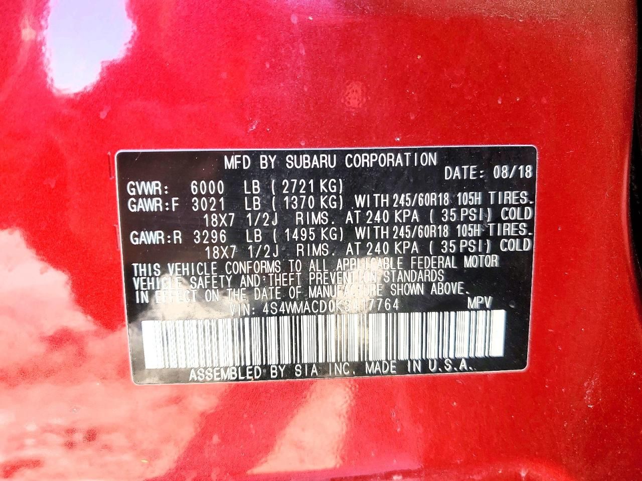 2019 Subaru Ascent Premium