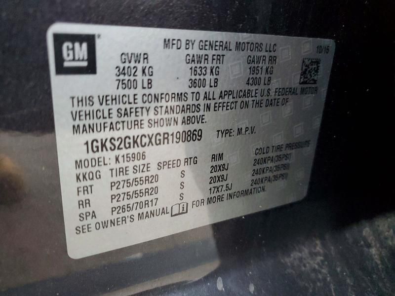 2016 GMC Yukon xl K1500 slt