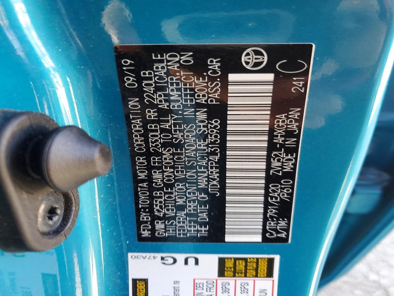 2020 Toyota Prius Prime le